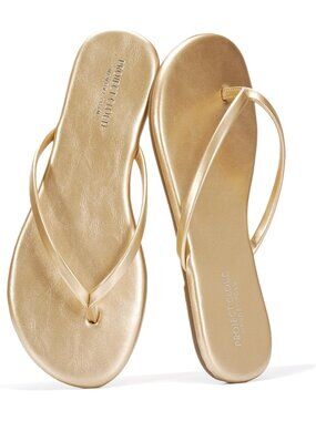 Women's Gold Footwear Foam Insole Durable Non-slip Beach Essentials Flip Flops